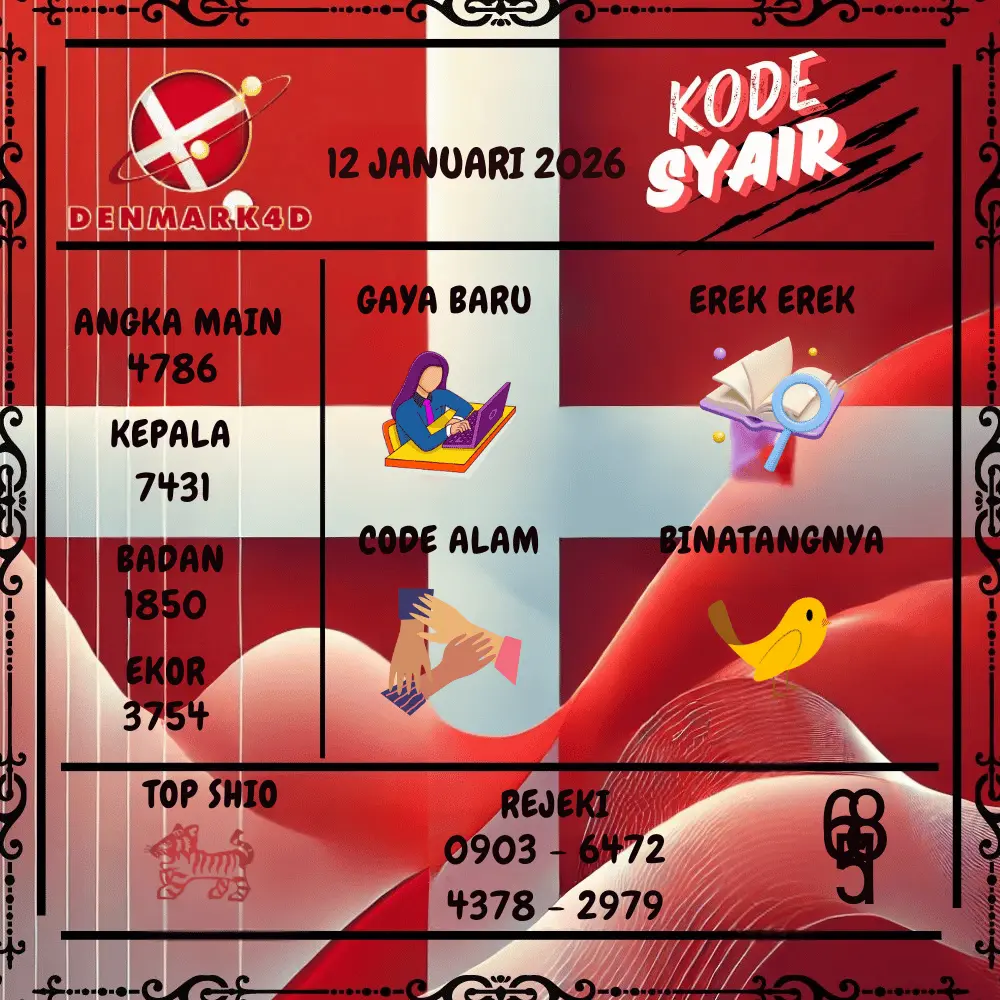 Kode Syair Denmark4D Pools - Januari 2026
