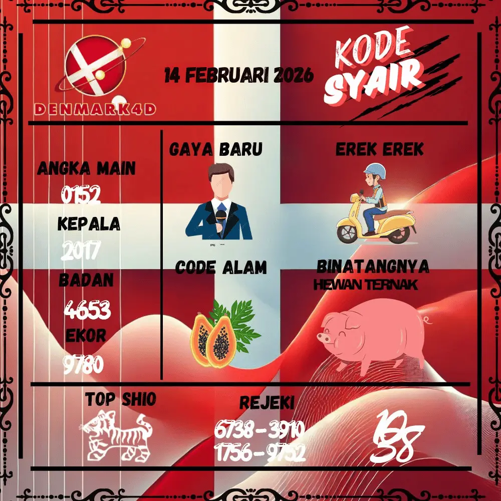 Kode Syair Denmark4D Pools - Februari 2026
