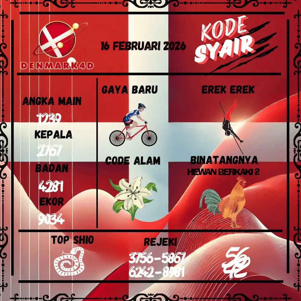Kode Syair Denmark4D Pools - Februari 2026
