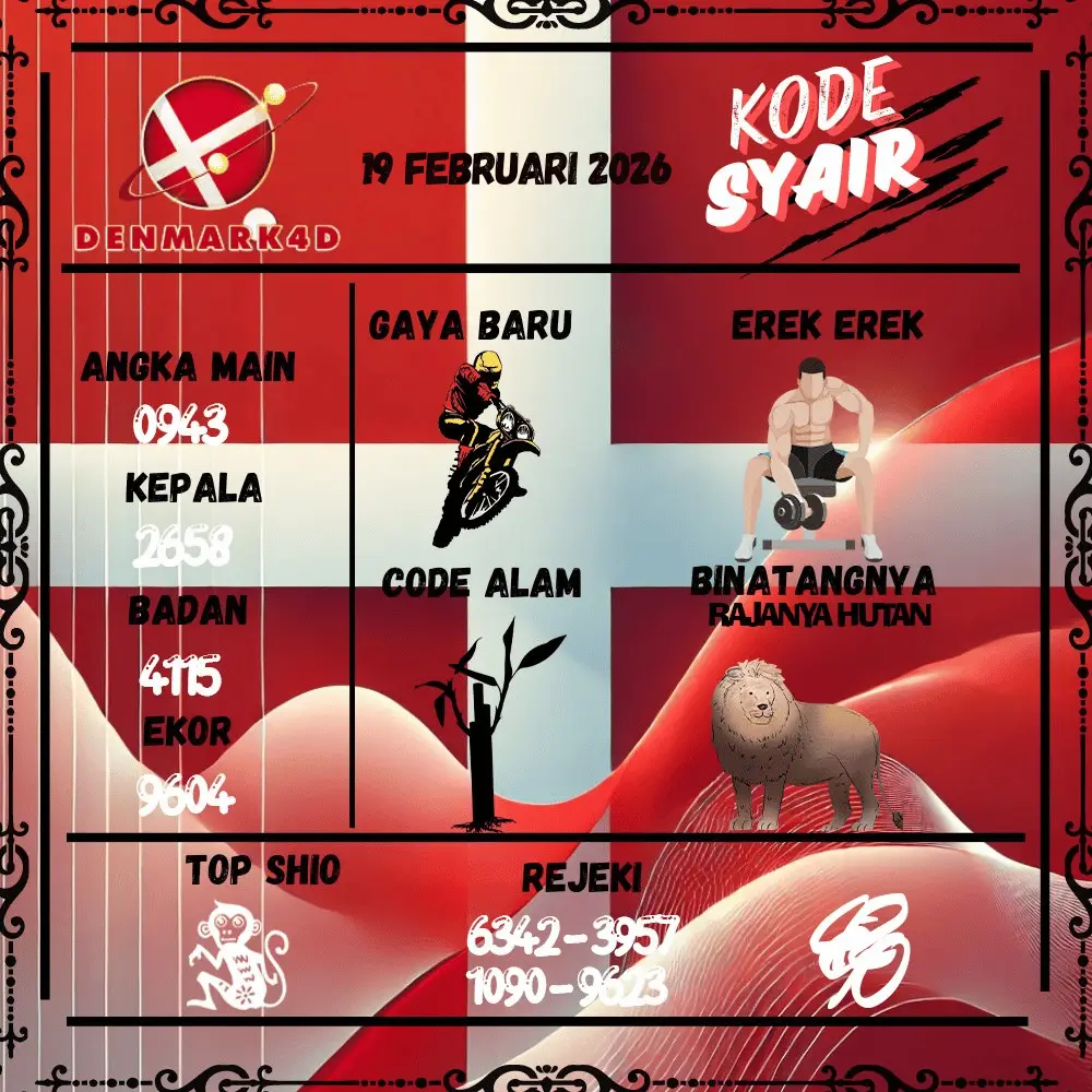 Kode Syair Denmark4D Pools - Februari 2026
