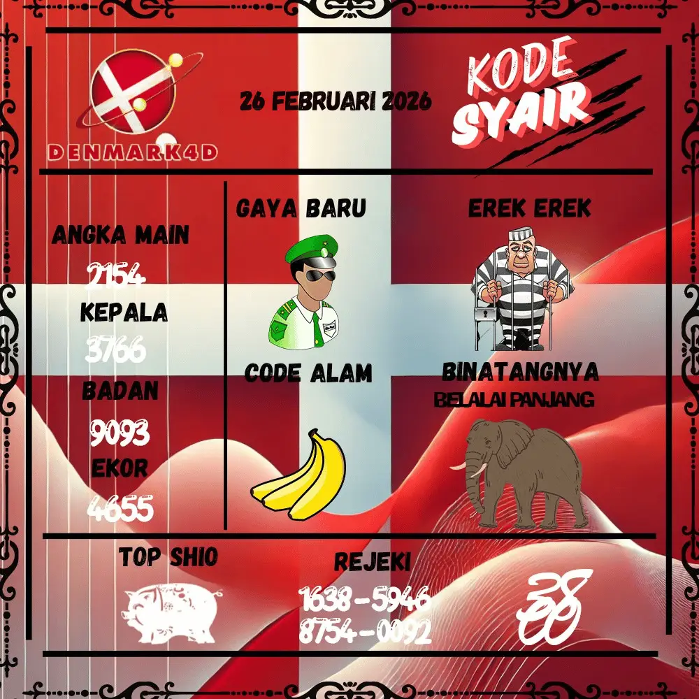 Kode Syair Denmark4D Pools - Februari 2026
