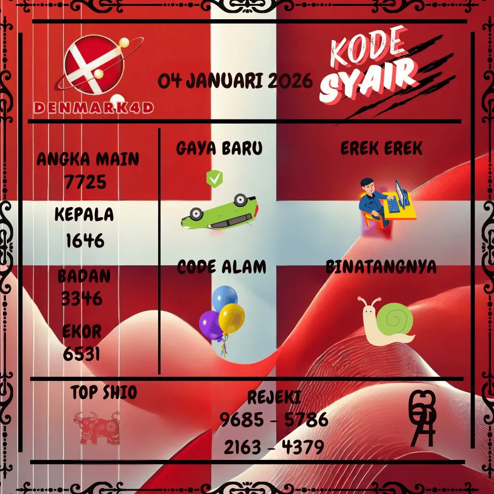 Kode Syair Denmark4D Pools - Januari 2026