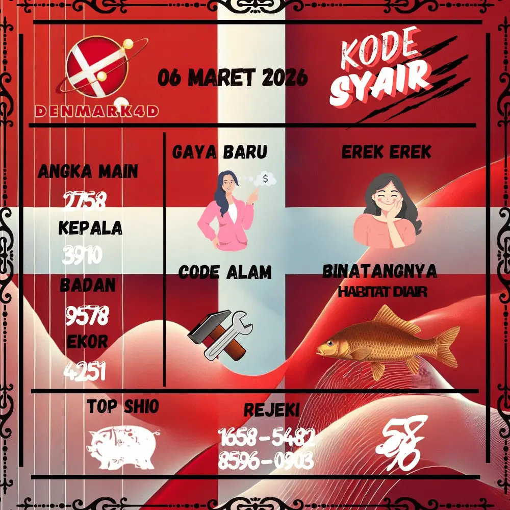 Kode Syair Denmark4D Pools - Maret 2026
