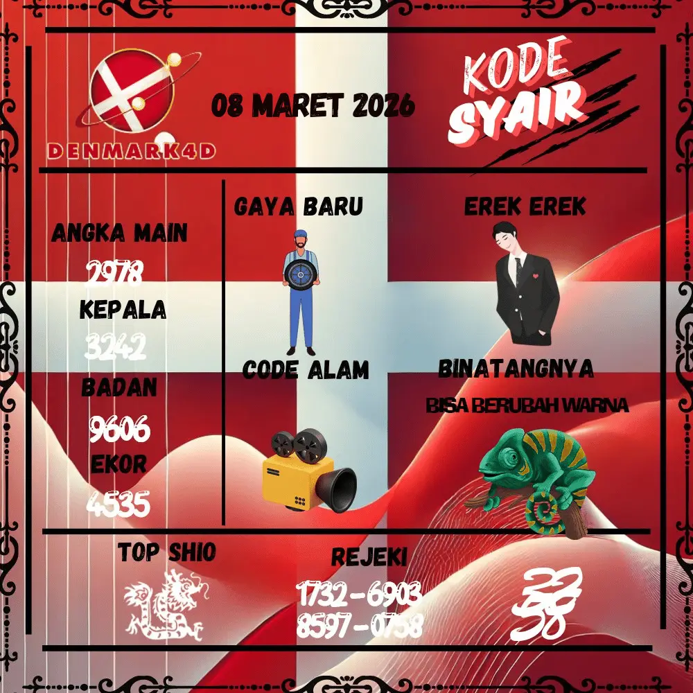 Kode Syair Denmark4D Pools - Maret 2026
