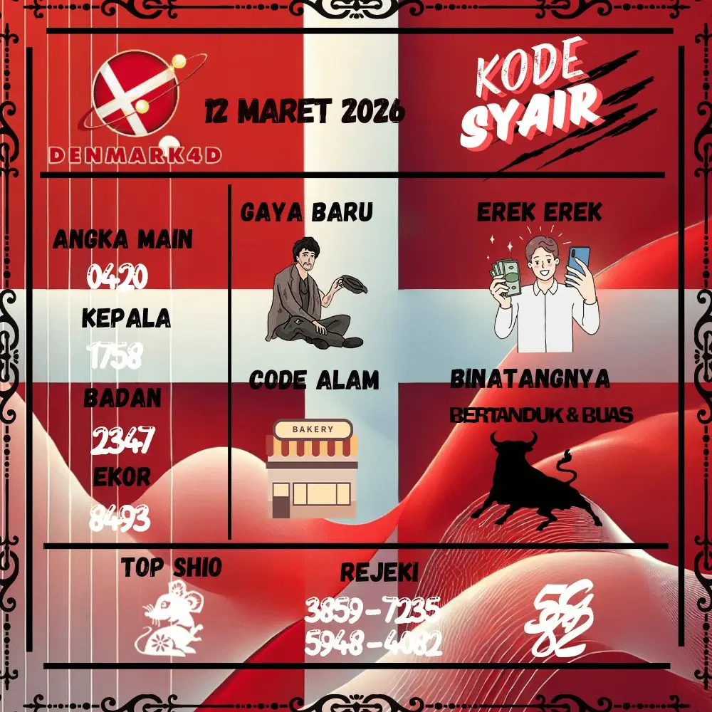 Kode Syair Denmark4D Pools - Maret 2026

