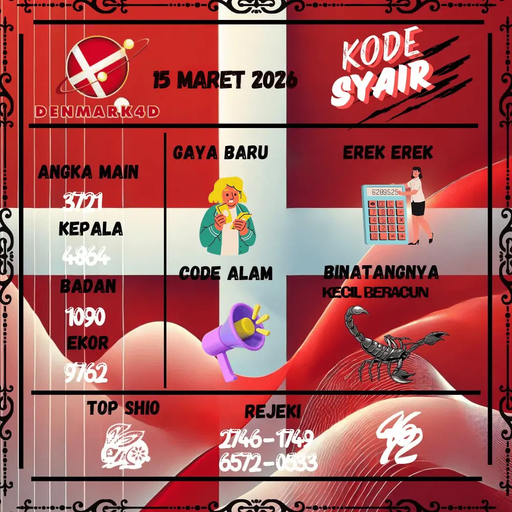 Kode Syair Denmark4D Pools - Maret 2026
