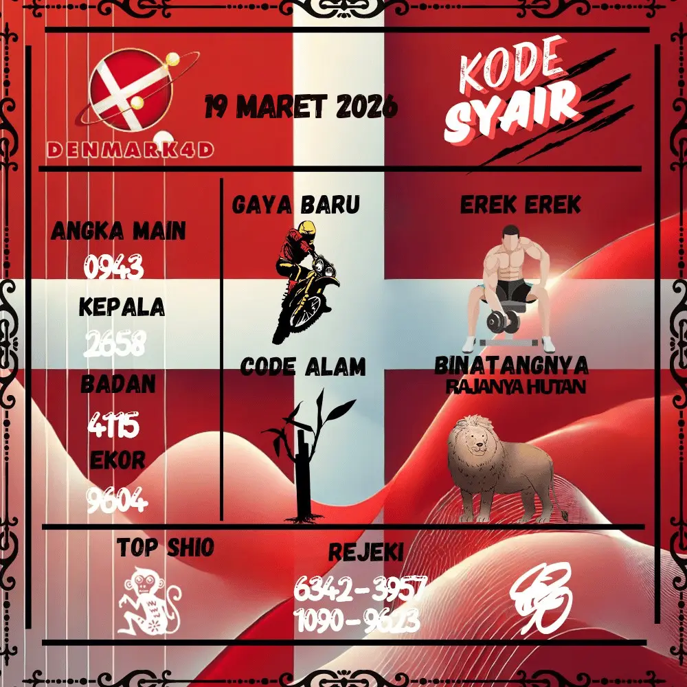 Kode Syair Denmark4D Pools - Maret 2026
