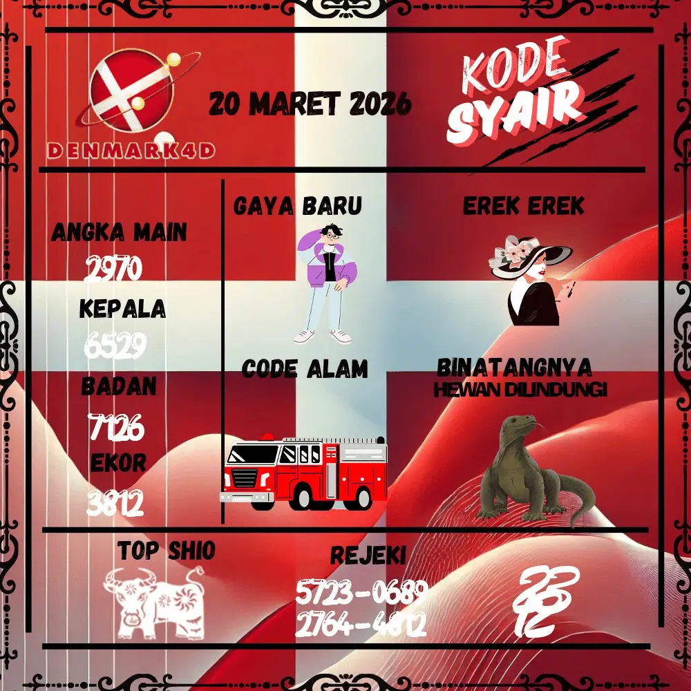 Kode Syair Denmark4D Pools - Maret 2026
