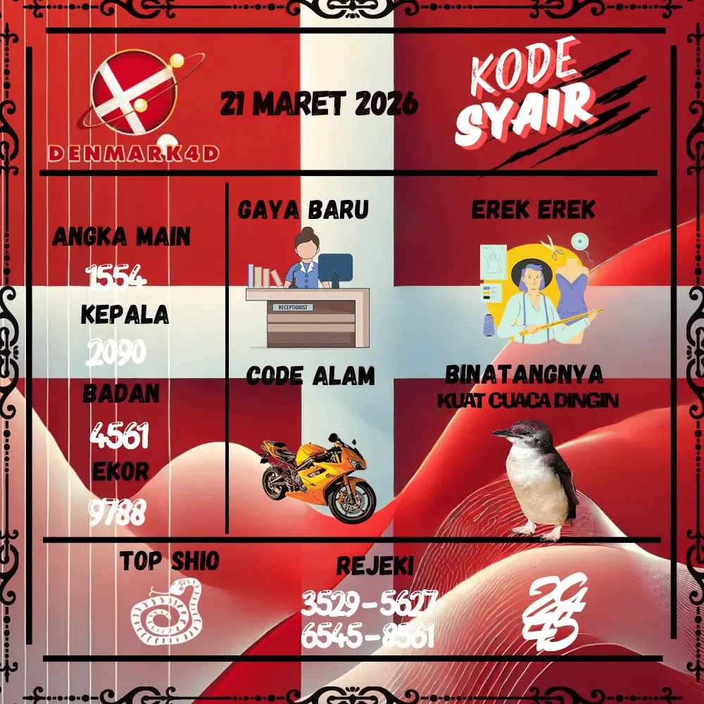 Kode Syair Denmark4D Pools - Maret 2026