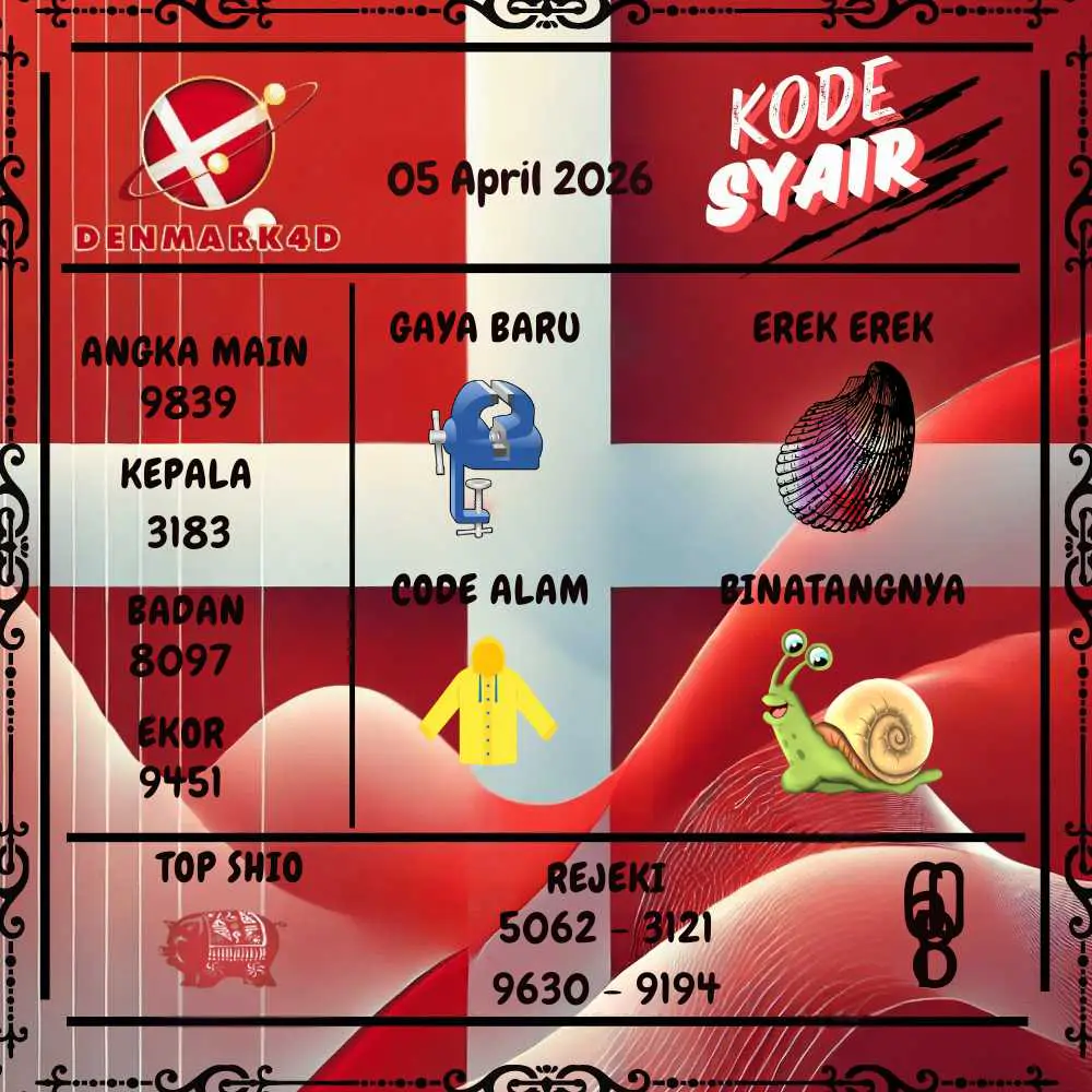 Kode Syair Denmark4D Pools April 2026